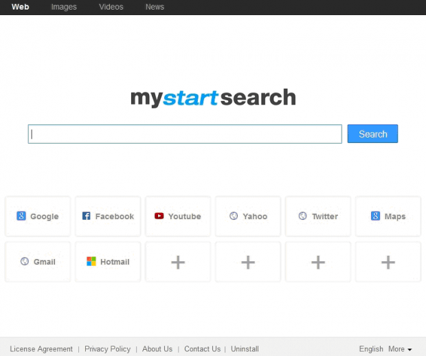 eliminare mystart search
